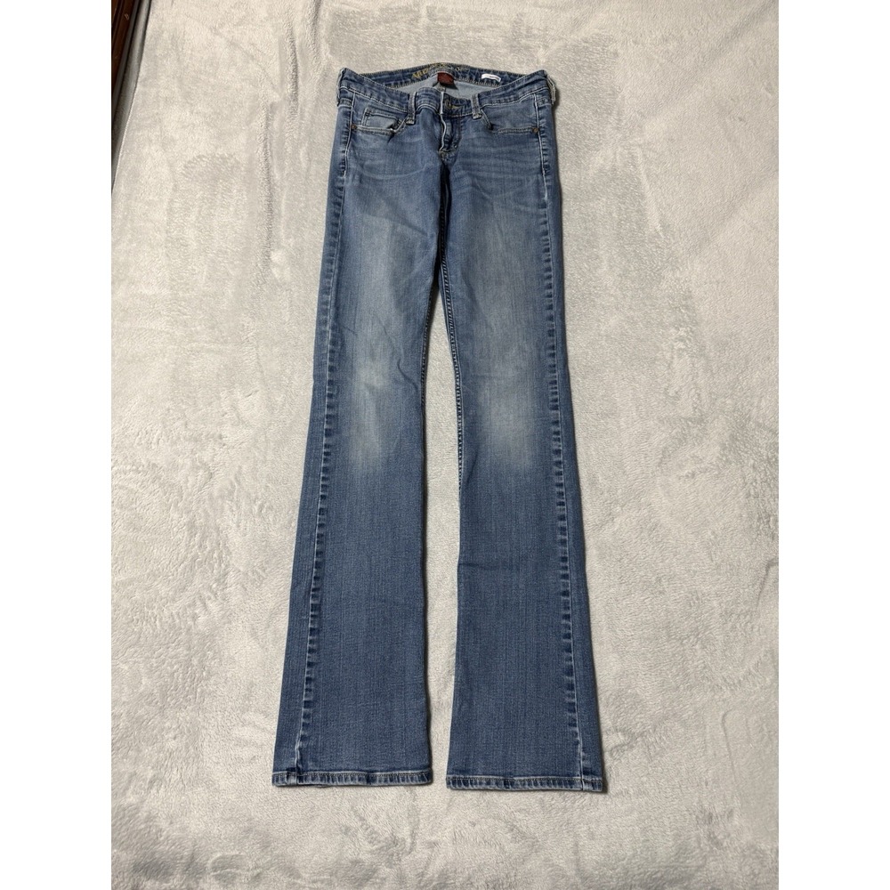 Arizona‎ Jeans Womens 3 Long Blue Low Rise Bootcut Stretch Denim 26x32.5